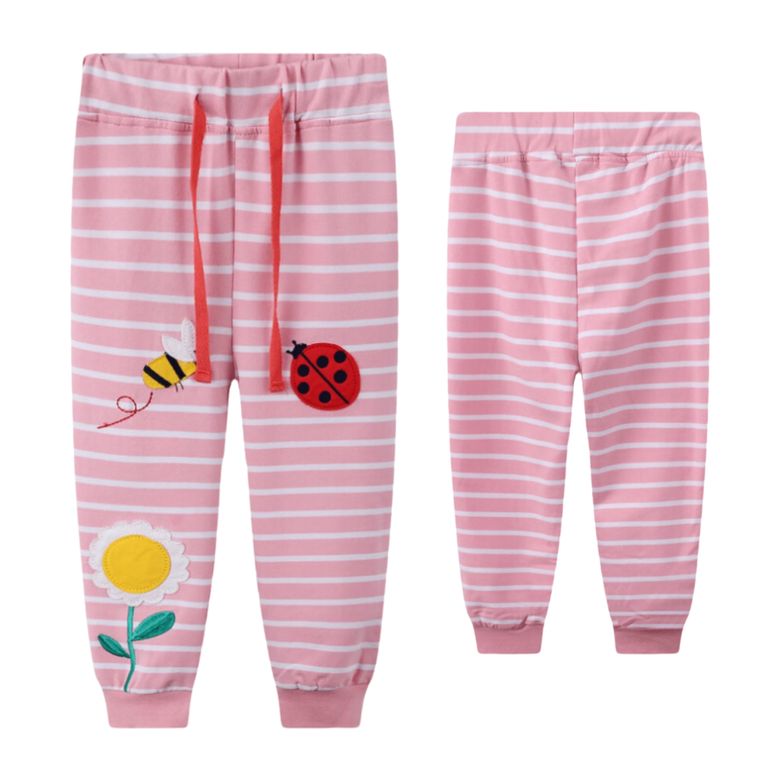 Pantalon Buzo Nina 100% Algodon Primavera Rosa 2