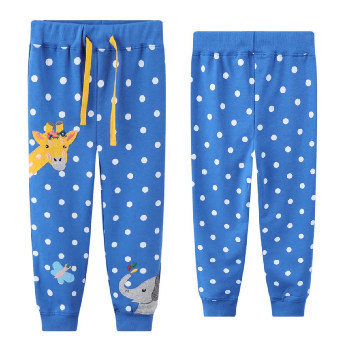 JUMP KIDS - Pantalon Buzo Niña 100% Algodón Lunares Jirafa Jump Kids