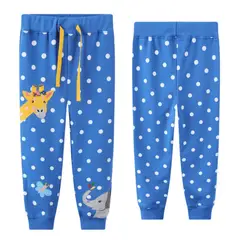 JUMP KIDS - Pantalon Buzo Niña 100% Algodón Lunares Jirafa