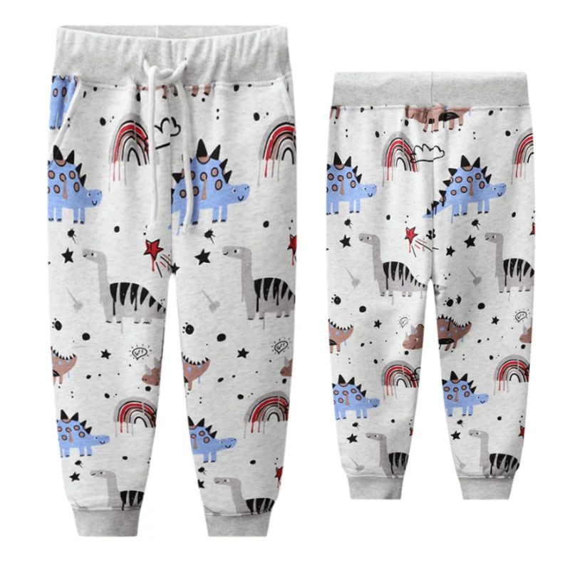 JUMP KIDS - Pantalon Buzo Niño 100% Algodón Dinosaurios Jump Kids