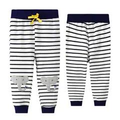 JUMP KIDS - Pantalon Buzo Niño 100% Algodón Rayas Elefante