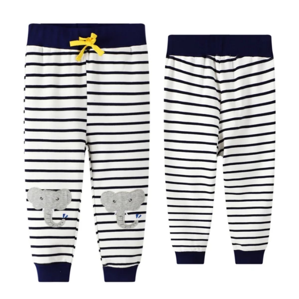 JUMP KIDS - Pantalon Buzo Niño 100% Algodón Rayas Elefante Jump Kids