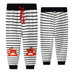 JUMP KIDS - Pantalon Buzo Niño 100% Algodón Rayas Leopardo