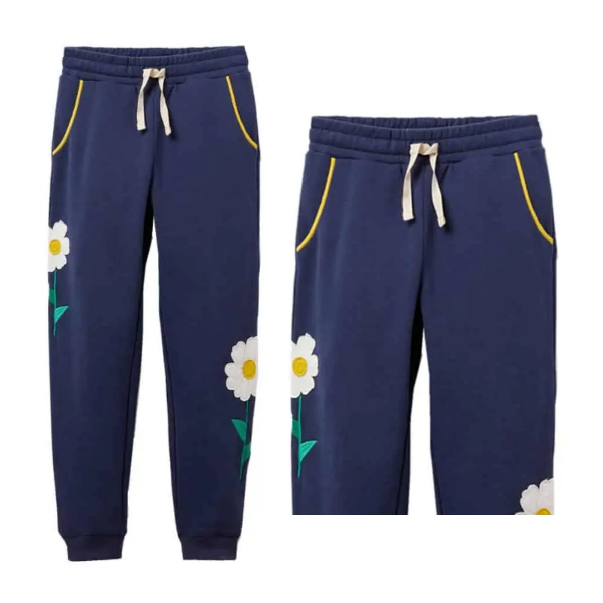 JUMP KIDS - Pantalon Buzo Niña 100% Algodón Flores Jump Kids