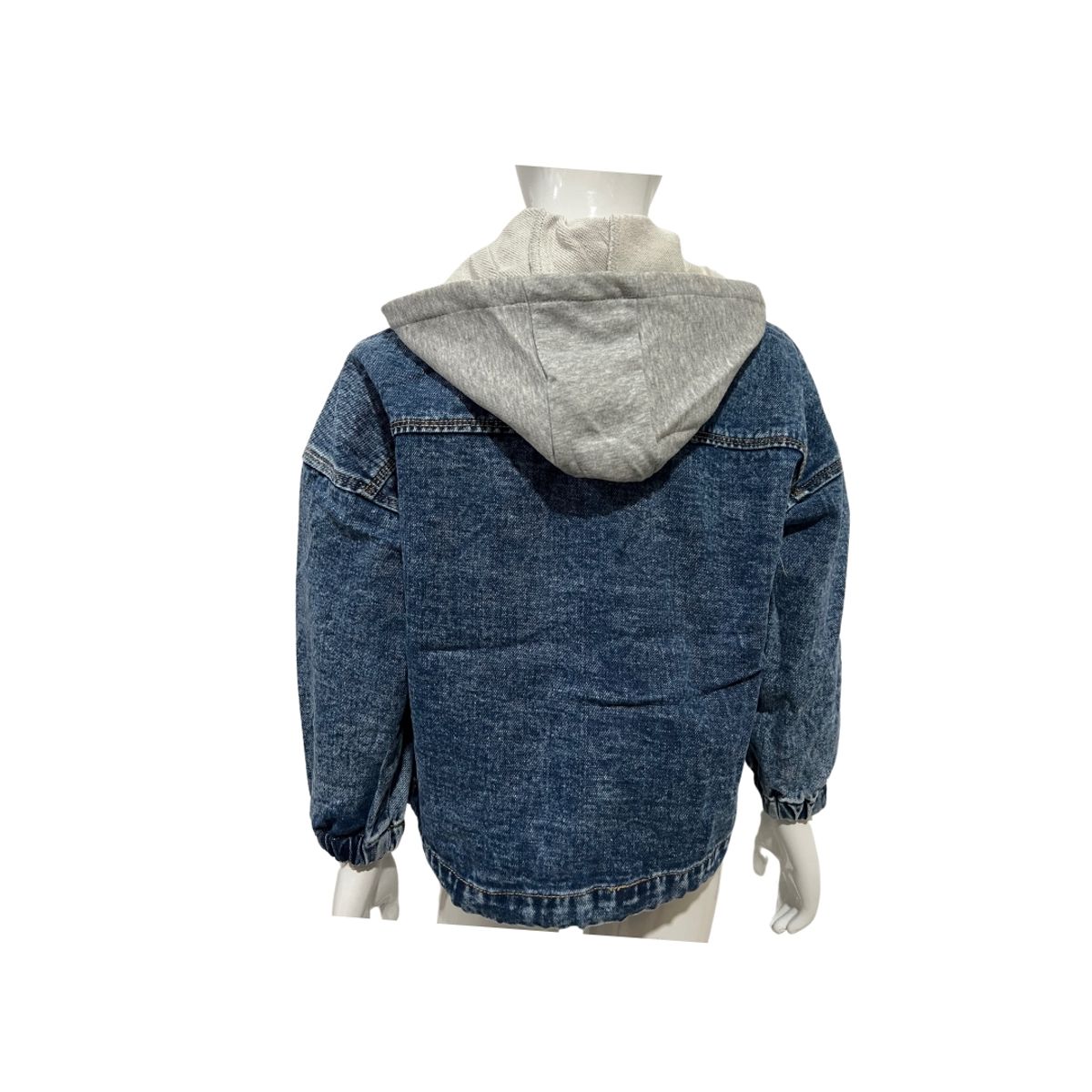 GENERICO - Chaqueta Mezclilla De Jean Con Capucha Desmontable Para Niña
