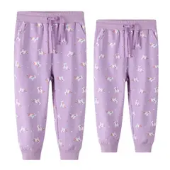 JUMP KIDS - Pantalon Buzo Niña 100% Algodón Unicornios