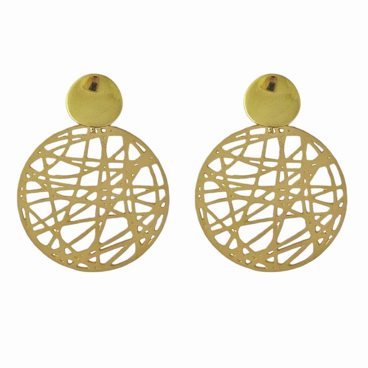 COGGIOLA - Aros Ari Redondos Enchapado Oro 18K