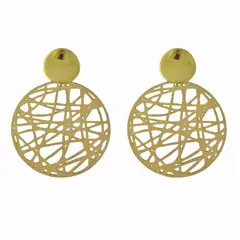 ANDREA COGGIOLA JOYAS - Aros Ari Redondos Enchapado Oro 18K