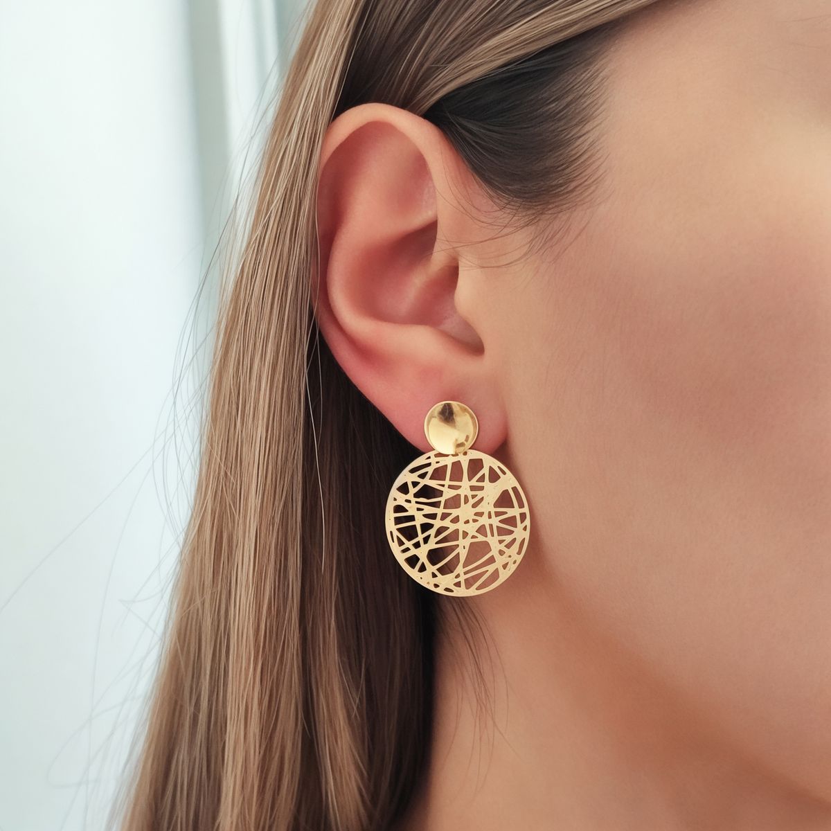 COGGIOLA - Aros Ari Redondos Enchapado Oro 18K