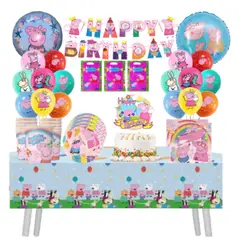 GENERICO - Pack Decoración Globos Cotillón Peppa pig