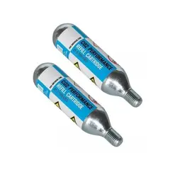 GENERICO - Pack 2 Cartucho Co2 De 25gr Con Rosca Para Inflado Bicicleta