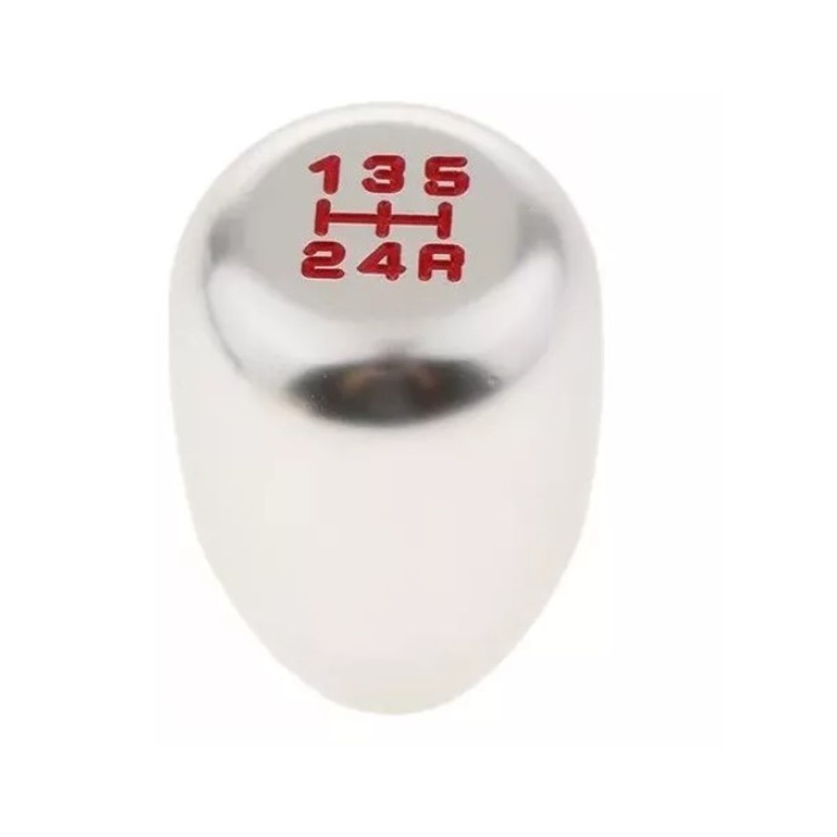 GENERICO - Pomo Palanca Cambios Plateado 5ta Tuning Universal Plateado