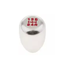 GENERICO - Pomo Palanca Cambios Plateado 5ta Tuning Universal Plateado