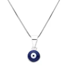 ANDREA COGGIOLA JOYAS - Collar Ojo Turco Cristal Plata Fina 925