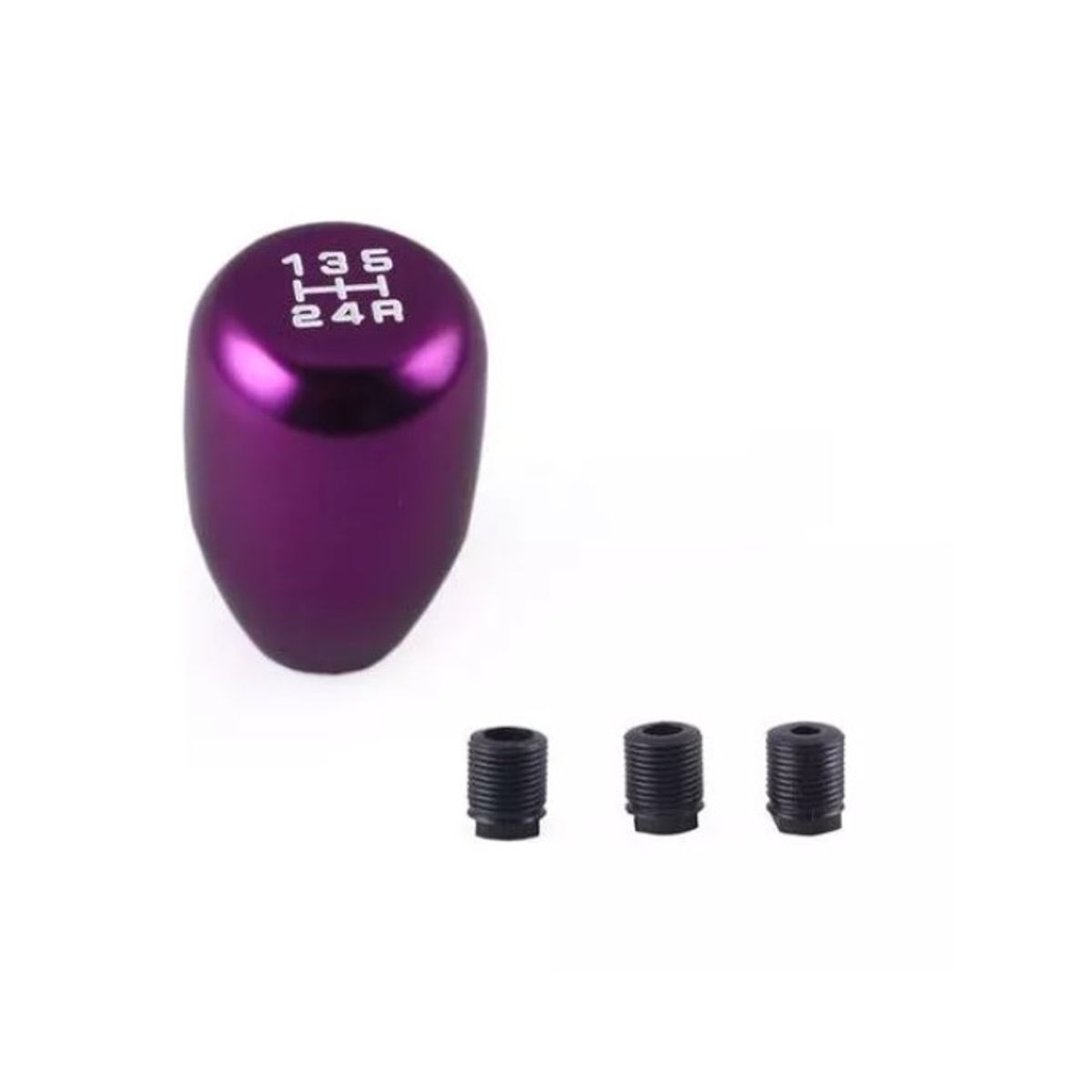 GENERICO - Pomo Palanca Cambios Morado 5ta Tuning Aluminio Universal
