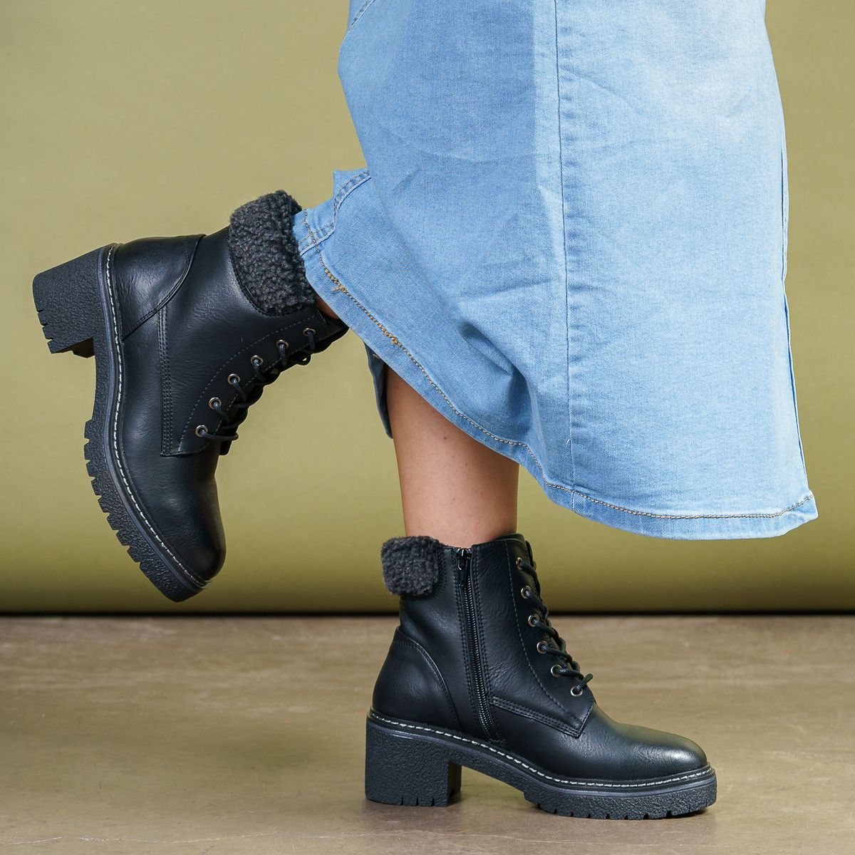 CHINITOWN - Botín Mujer Negro Rosaleen Chinitown