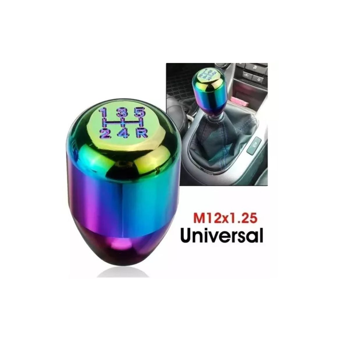 GENERICO - Pomo Manilla Palanca Cambios Tornasol 5ta Tuning Universal