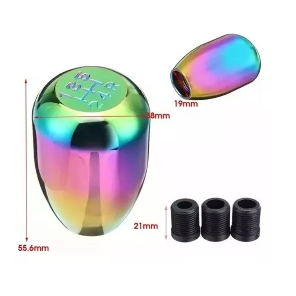 GENERICO - Pomo Manilla Palanca Cambios Tornasol 5ta Tuning Universal