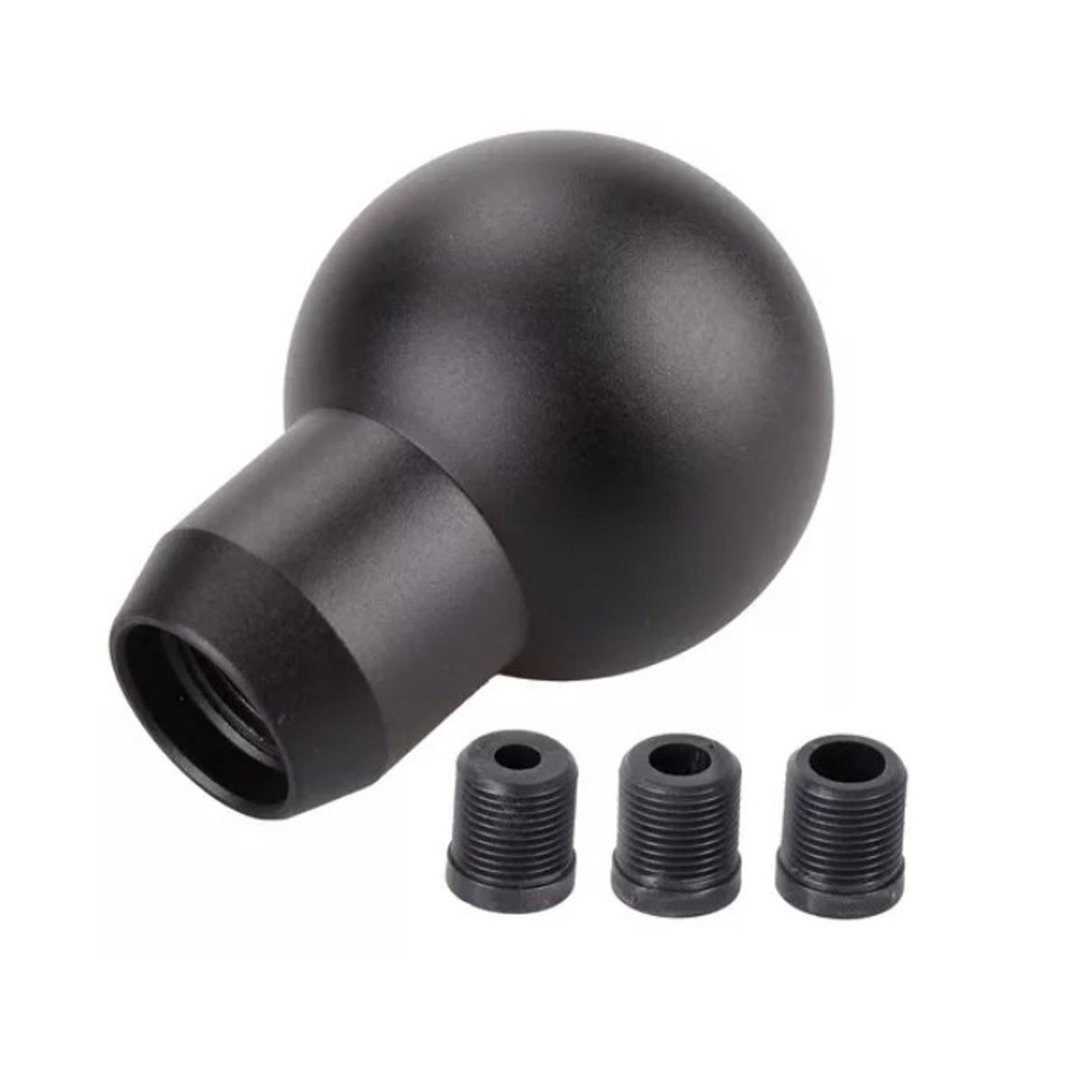 GENERICO - Pomo Palanca Cambios Aluminio Universal Redonda Pc0816 Negro