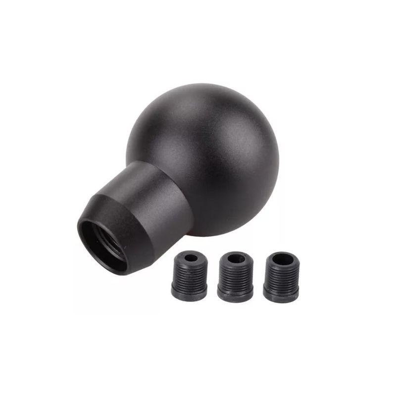 GENERICO - Pomo Palanca Cambios Aluminio Universal Redonda Pc0816 Negro