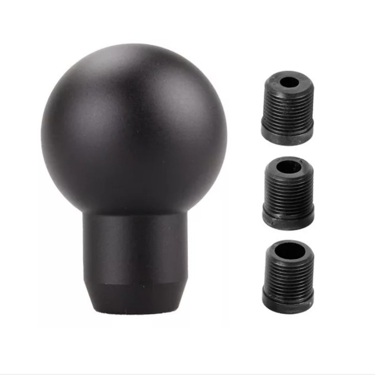 GENERICO - Pomo Palanca Cambios Aluminio Universal Redonda Pc0816 Negro