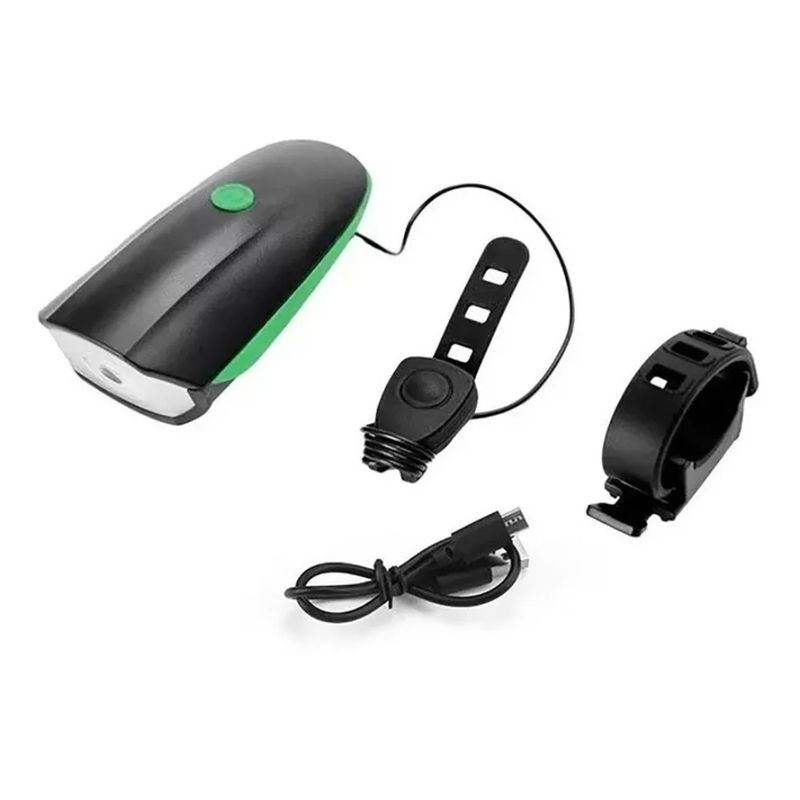 GENERICO - Luz 250 Lúmens Real + Bocina 140db Usb Recargable Bicicleta