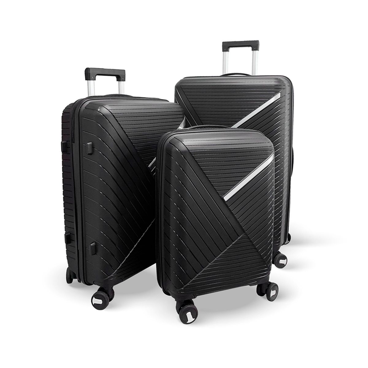 MUNDO ONLINE - SET MALETAS DE VIAJE 3 PIEZAS GRIS