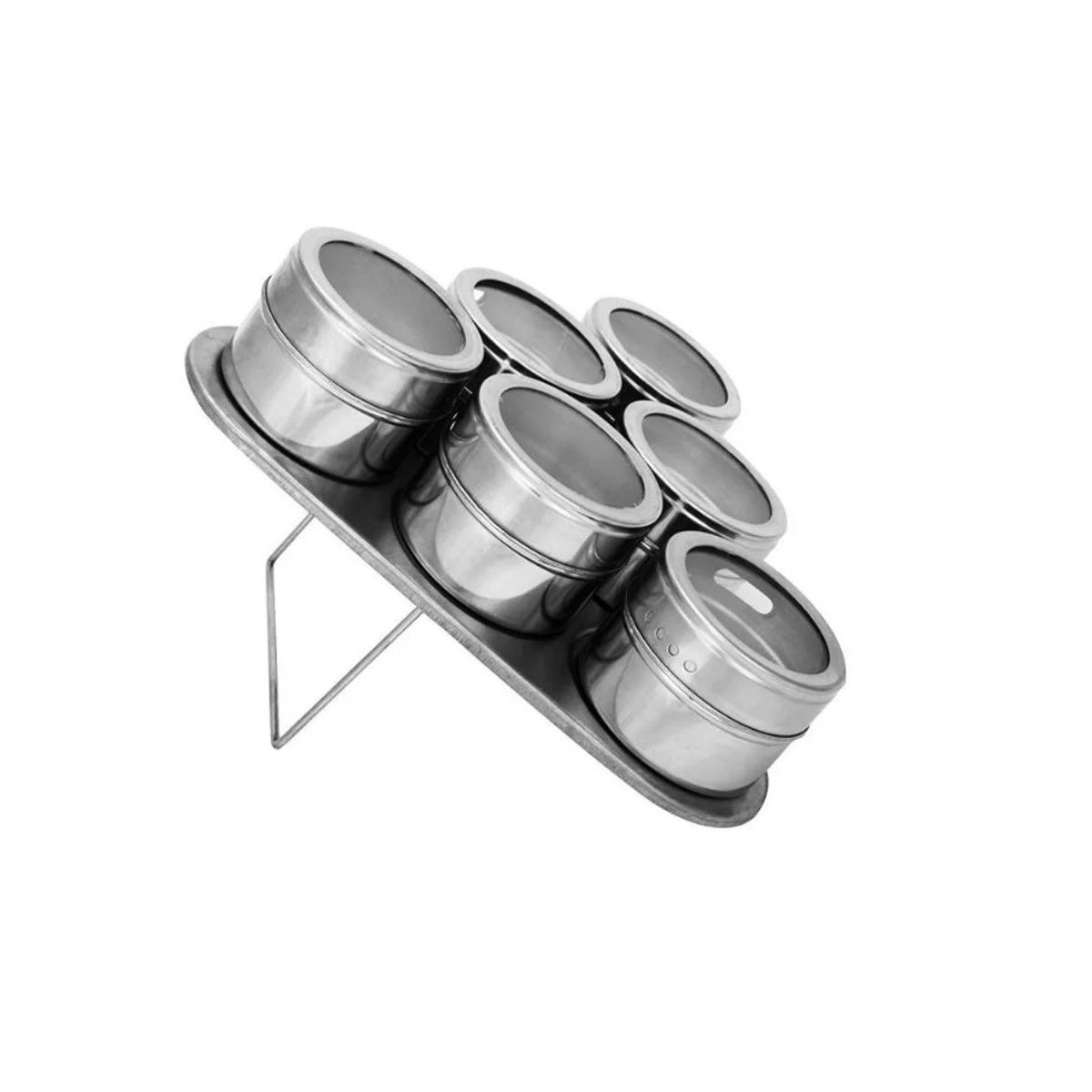 GENERICO - Set De Condimenteros De Acero Inoxidable Con Imán Triangular