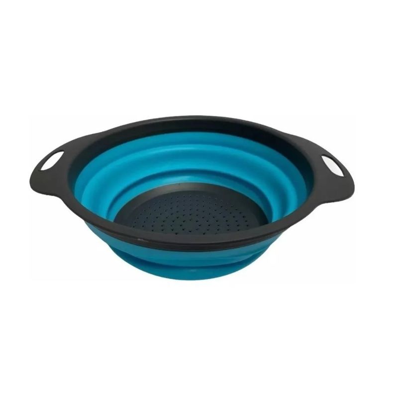 GENERICO - Colador Redondo Plegable 3 Unidades Silicona Fruta Verdura
