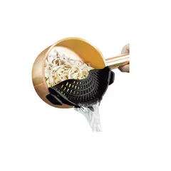 GENERICO - Colador De Clip Fácil Silicona Resistente Calor Para Ollas Negro