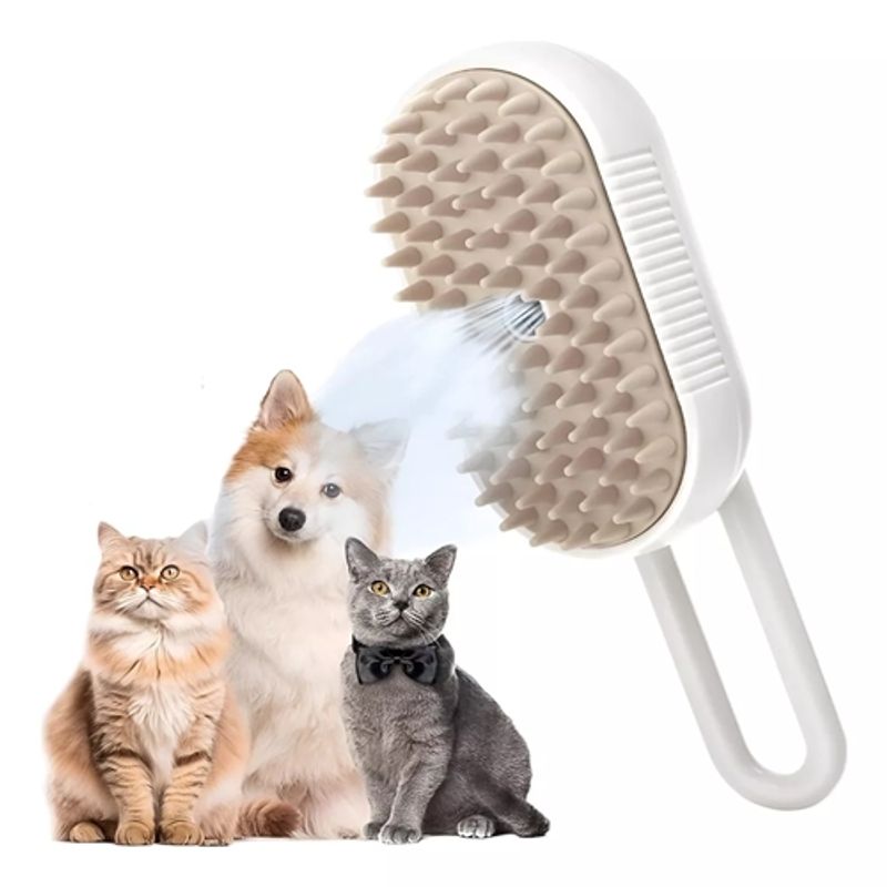 GENERICO - Cepillo Automatico A Vapor Perros Quita Pelos Gatos Mascotas