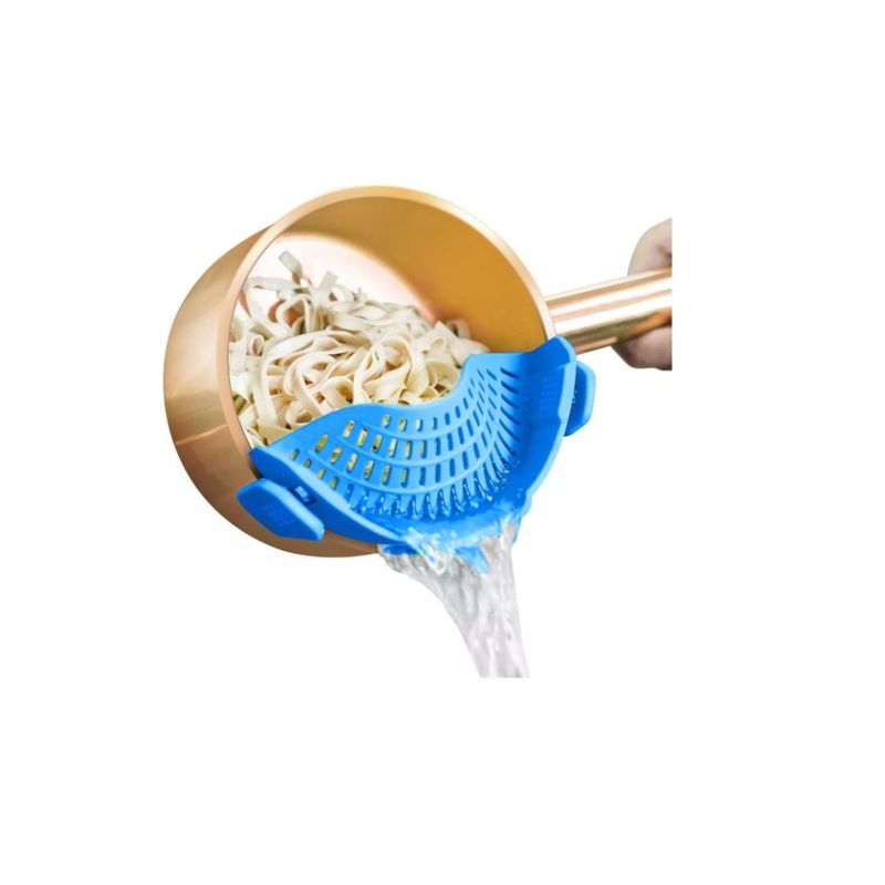 GENERICO - Colador De Clip Fácil Silicona Resistente Calor Para Ollas Azul