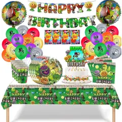 GENERICO - Pack Decoración Globos Cotillón Plantas vs zombies
