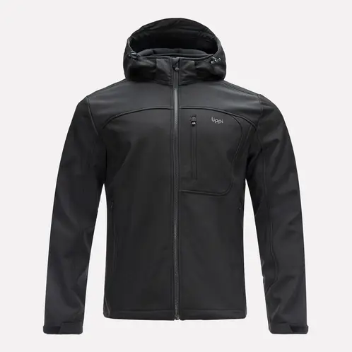 LIPPI - Chaqueta Hombre Macaya Softshell Hoody Jacket Negro