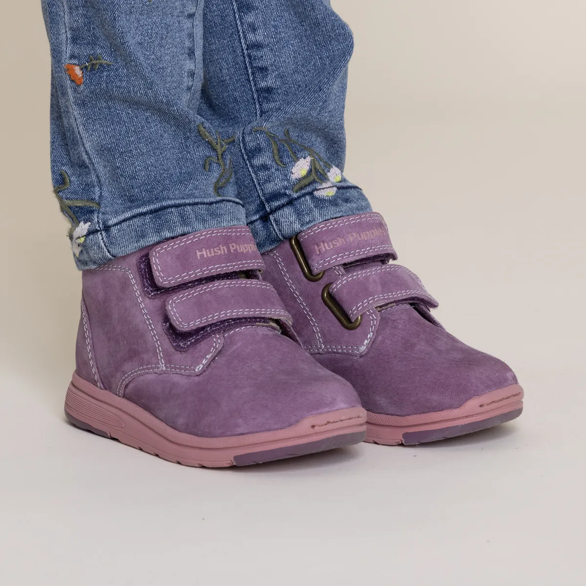 HUSH PUPPIES - Botín Cuero Niña New Villa Morado HUSH PUPPIES.