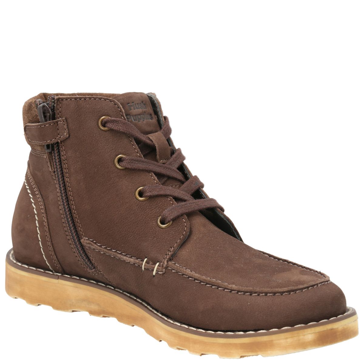 HUSH PUPPIES - Botín Cuero Niño Agate Azul HUSH PUPPIES