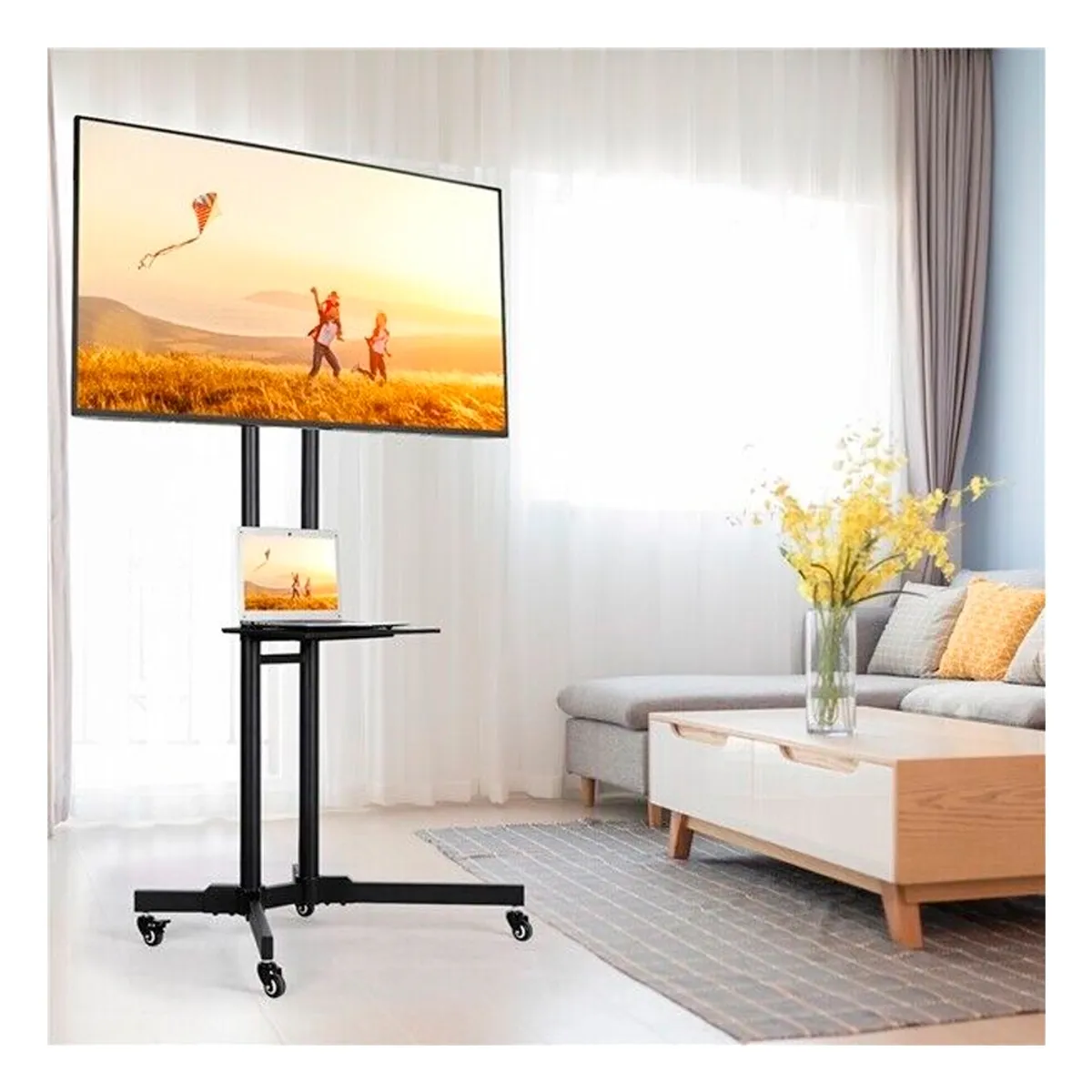 GENERICO - Soporte Stand Tv Base Portátil Con Ruedas Pantallas 32-70 Pulgadas