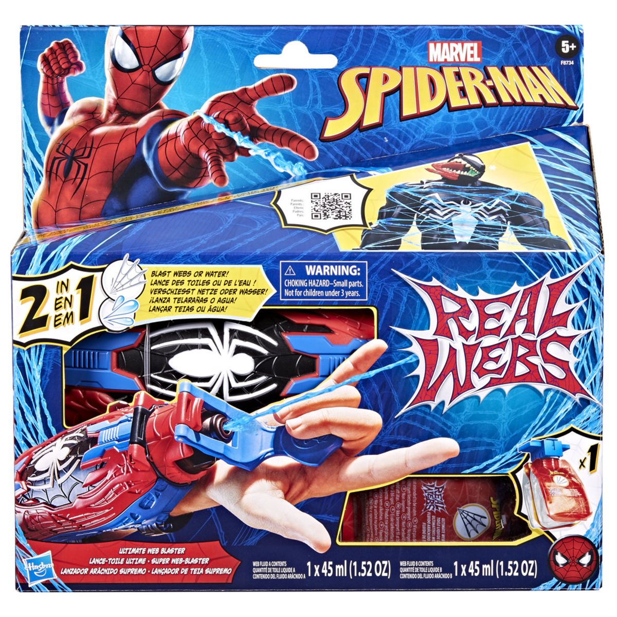 MARVEL - Lanzador Spider-Man Real Webs Arácnido Supremo
