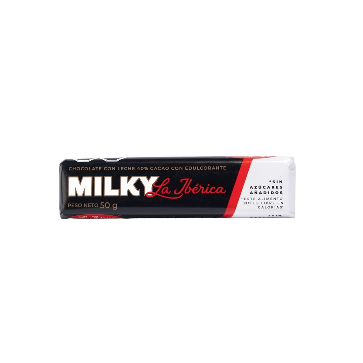 LA IBERICA - CHOCOLATE EN BARRA MILKY SIN AZÚCAR 50G