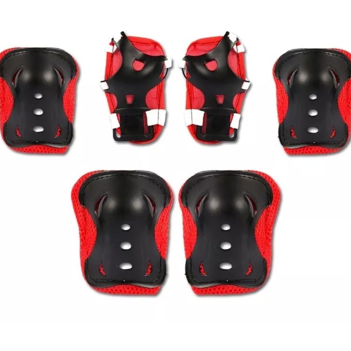GENERICO - Set Proteccion Niñoa Para Patinesbicicletaskate Rojo
