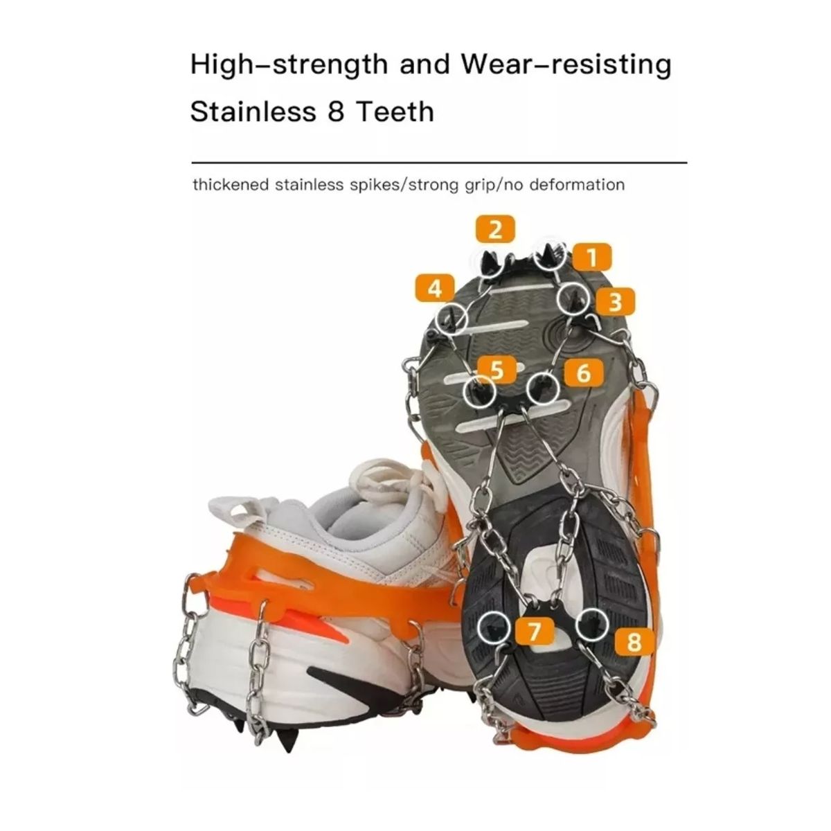 GENERICO - Crampones Ajustables Crampones Nieve 8d Trekking Outdoor