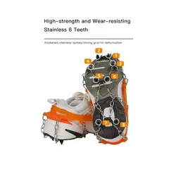 GENERICO - Crampones Ajustables Crampones Nieve 8d Trekking Outdoor