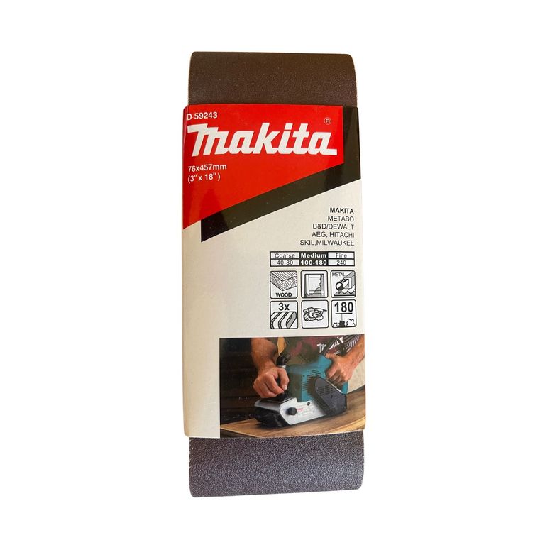 Lija de Banda 3x18" 3Pzs G180 Madera-Metal D-59243
