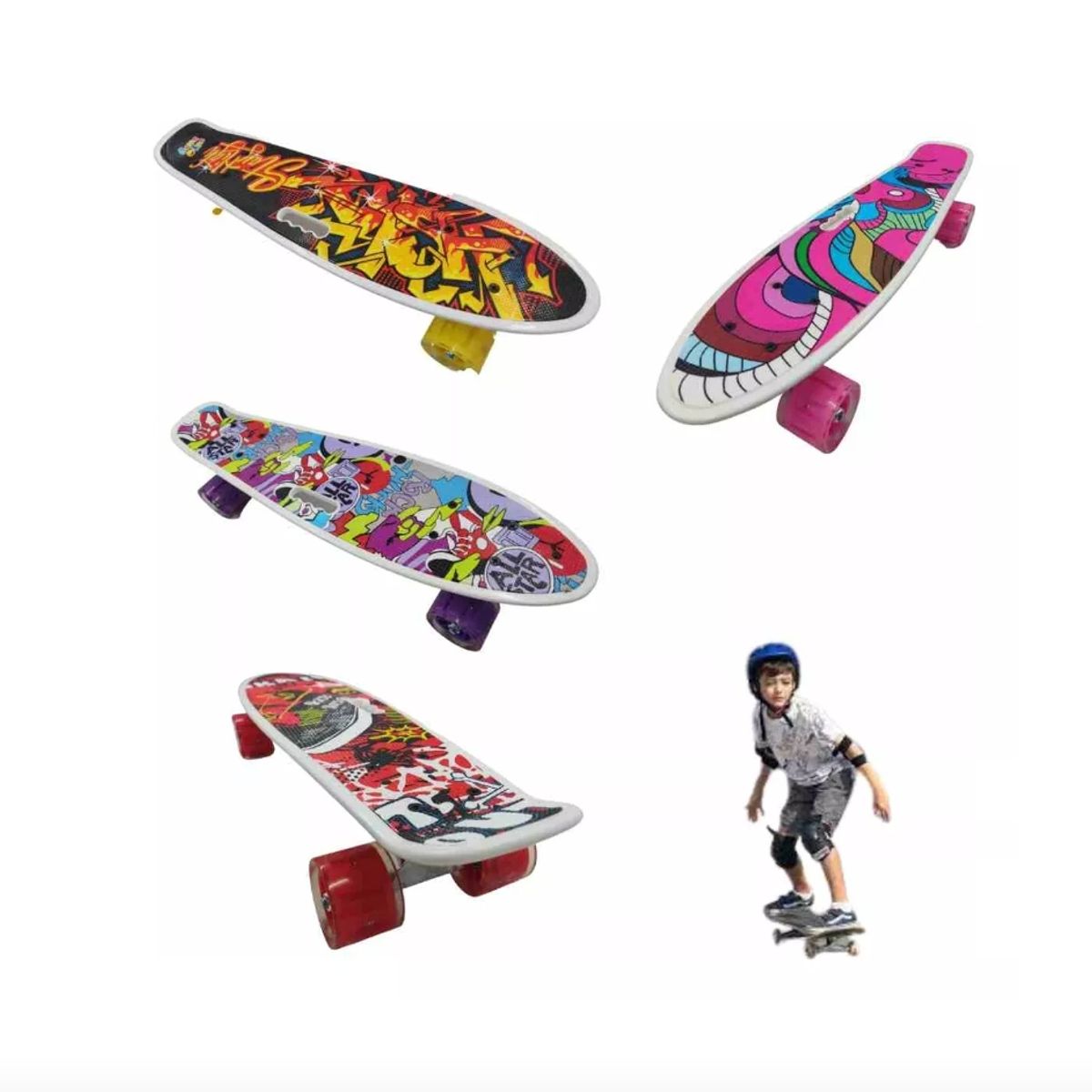 GENERICO - Tabla Patinetas Skate Para Niños Variedad De Colores
