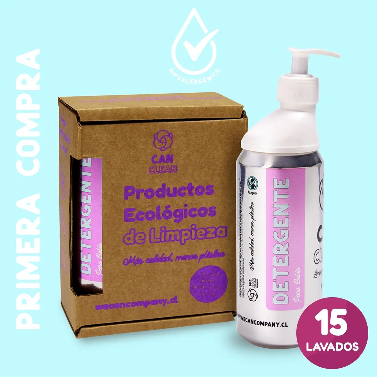 WE CAN COMPANY - Detergente bebe en Lata Concentrado 450 mL (Primera Compra)