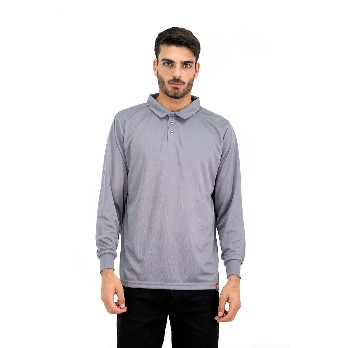 QUEBEC - Polera Cooldry Quebec Manga Larga Gris