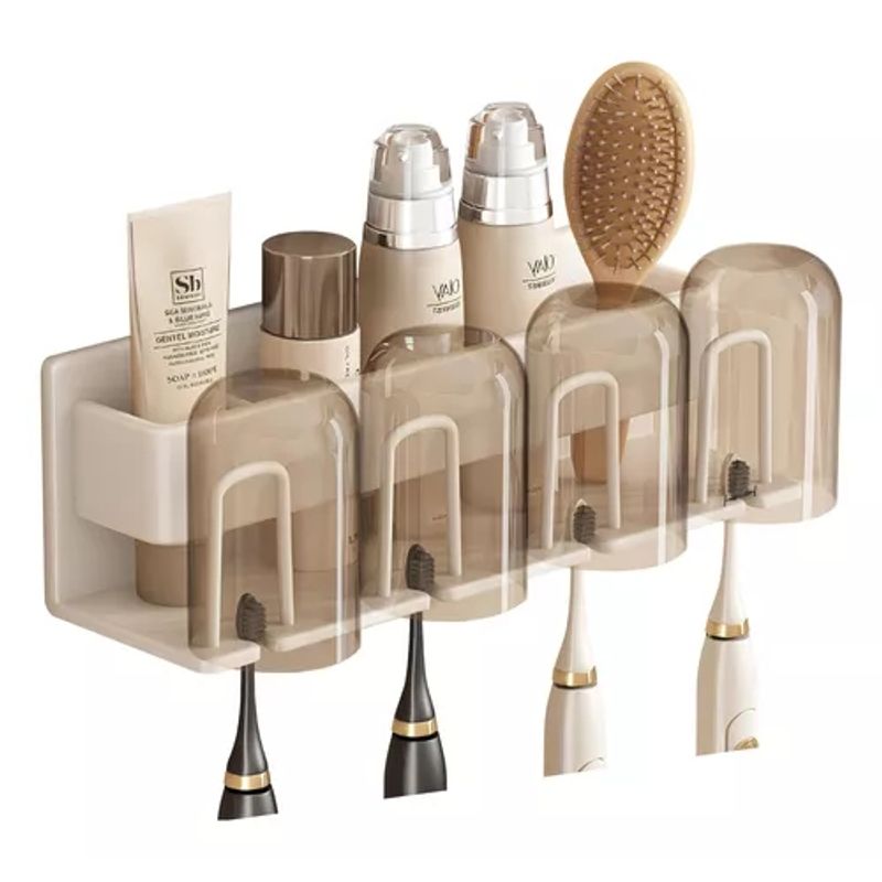 GENERICO - Soporte De Baño De Pared Cepillo Dientes Organizador4 Vaso