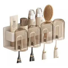 GENERICO - Soporte De Baño De Pared Cepillo Dientes Organizador4 Vaso