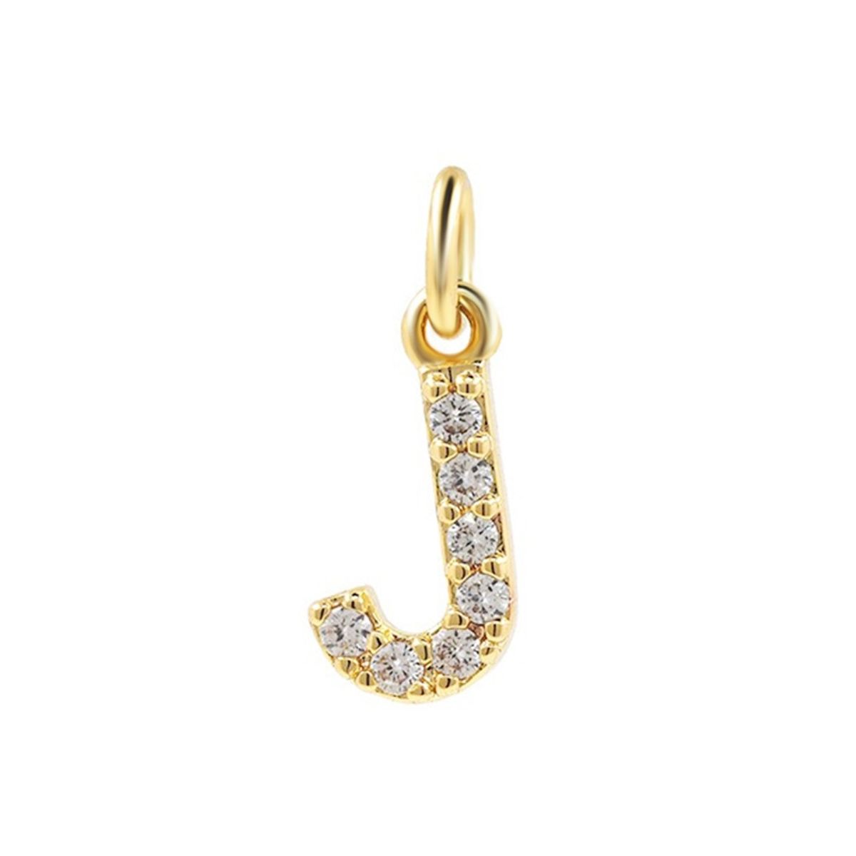 LUX JOYAS - Collar Baño Oro 18k Letra Inicial J Brillitos Tejido Dragón
