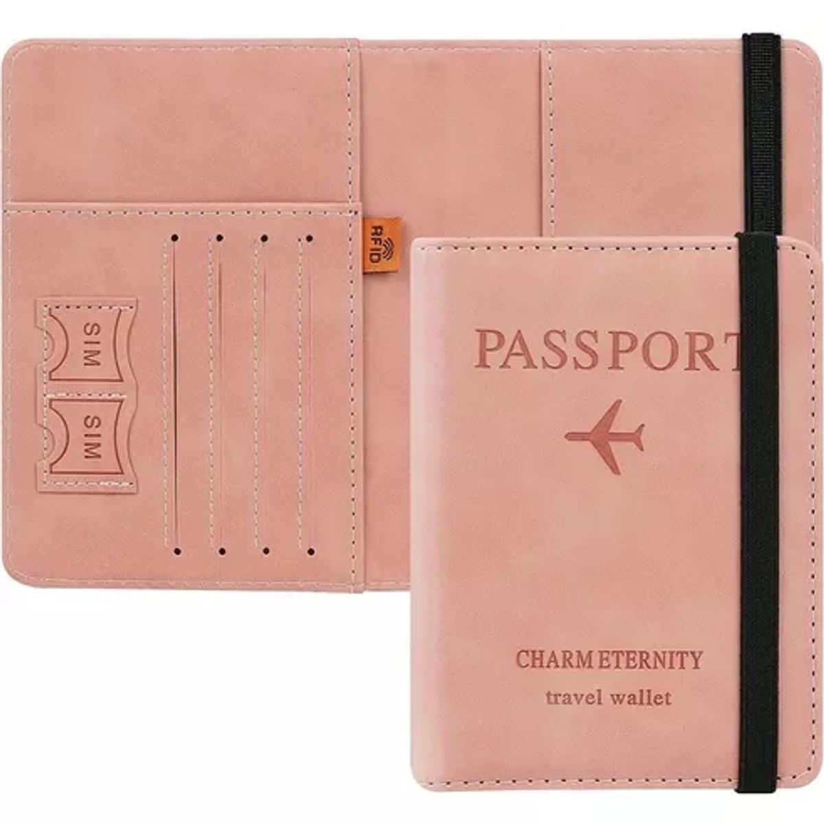 GENERICO - Porta Pasaporte Mujer Documento De Viaje Travel Wallet rfid